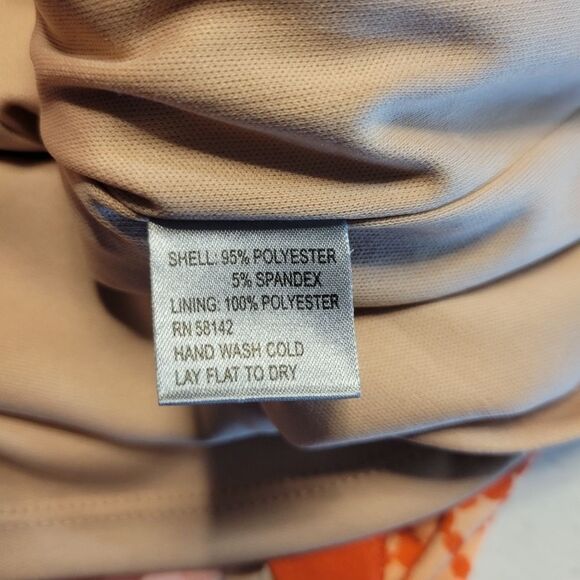 Musette Orange Design Allover Print Midi Dress NEW Women's Size 12 - Picture 7 of 10